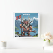 Norwegische Trolle Quadratische Wanduhr (Zuhause)