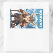 Norwegische Trolle Rechteckiger Aufkleber (Tasche)