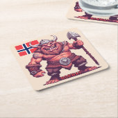 Norwegische Trolle Rechteckiger Pappuntersetzer (angewinkelt)