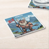 Norwegische Trolle Rechteckiger Pappuntersetzer (angewinkelt)