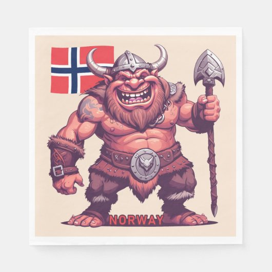 Norwegische Trolle Serviette (Vorderseite)
