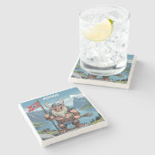 Norwegische Trolle Steinuntersetzer (Seitenansicht)