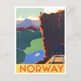 Norwegische Vintage Reise Postkarte