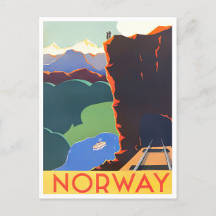 Norwegische Vintage Reise Postkarte