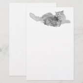 Norwegische Waldkatze Briefpapier (Vorne/Hinten)