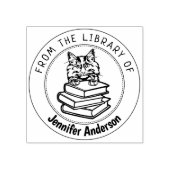 Norwegische Waldkatze, Buch aus der Bibliothek von Gummistempel (Prägung)