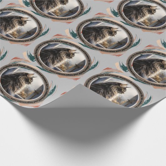 Norwegische Waldkatze Geschenkpapier (Ecke)