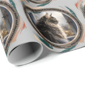 Norwegische Waldkatze Geschenkpapier (Rolleneckpunkt)
