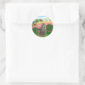 Norwegische Waldkatze - Helles Land Runder Aufkleber (Tasche)