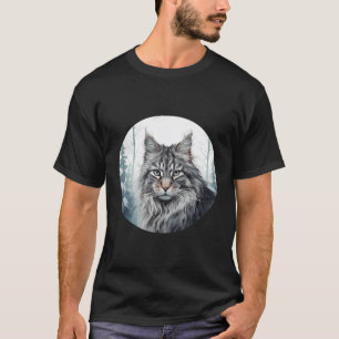 Norwegische Waldkatze im gestörten Stil Liebe Katz T-Shirt