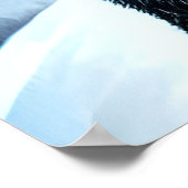 Norwegische Waldkatze im Schnee | AI Art Poster (Ecke)