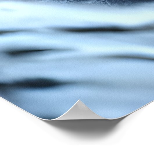 Norwegische Waldkatze im Schnee | AI Art Poster (Ecke)