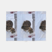 Norwegische Waldkatze im Schnee Fleecedecke (Vorderseite (Horizontal))