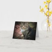 Norwegische Waldkatze Karte (Gelbe Blume)