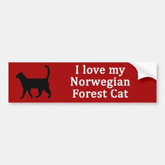 Norwegische Waldkatze-Liebe Autoaufkleber (Vorne)