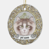 Norwegische Waldkatze Love Memory-Ornament Keramik Ornament (Links)
