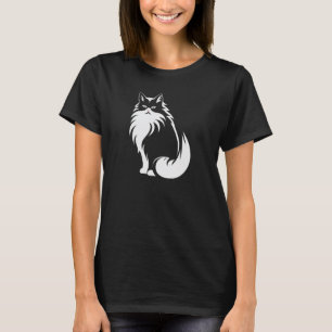 Norwegische Waldkatze Minimal, Katzen Lieben T-Shirt