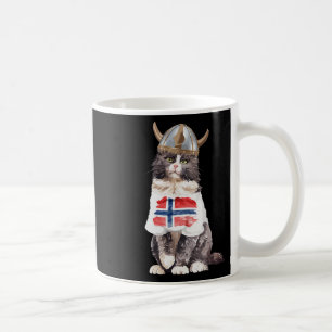 Norwegische Waldkatze Norwegische Flagge Kaffeetasse