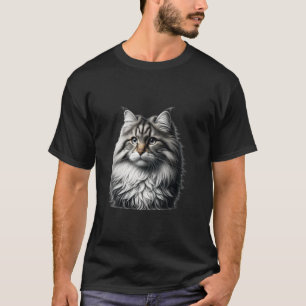 Norwegische Waldkatze T-Shirt-Design Liebhaber Ein T-Shirt