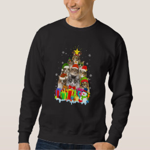 Norwegische Waldkatze Weihnachtsbaum Weihnachten Sweatshirt