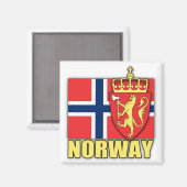 Norwegische Wappen Magnet (Vorderseite/Rückseite)