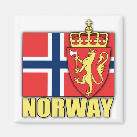 Norwegische Wappen Magnet (Vorne)