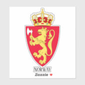 Norwegische Wappen-Patriotik Aufkleber (Blatt)