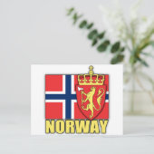 Norwegische Wappen Postkarte (Stehend Vorderseite)