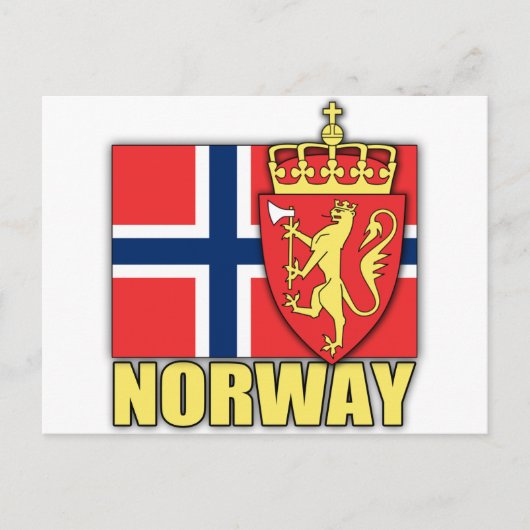 Norwegische Wappen Postkarte (Vorderseite)