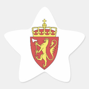 Norwegische Wappen Stern-Aufkleber