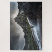 Norwegische Wasserfalllandschaft Fotografie Puzzle (Vertikal)