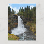 Norwegische Wasserfallpostkarte Postkarte (Vorderseite)