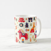 Norwegische Weihnachtsfeiertage-Tasse Kaffeetasse (VorderseiteRechts)