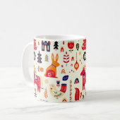 Norwegische Weihnachtsfeiertage-Tasse Kaffeetasse (Vorderseite Links)