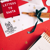 Norwegische Weihnachtswaldkatzenkatze-Rücksendeadr Gummistempel