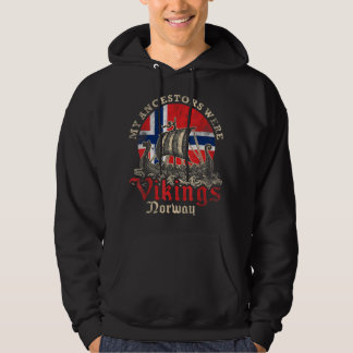 Norwegische Wikingerflagge Hoodie