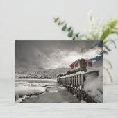 Norwegische Winter-Fotokarte (Stehend Vorderseite)