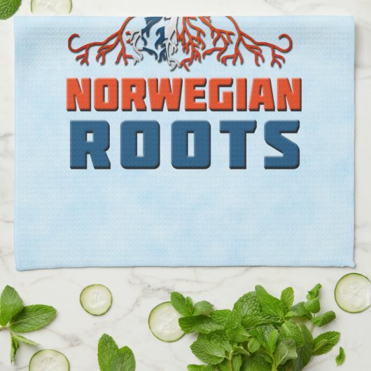 Norwegische Wurzeln Geschirrtuch (Gefaltet)