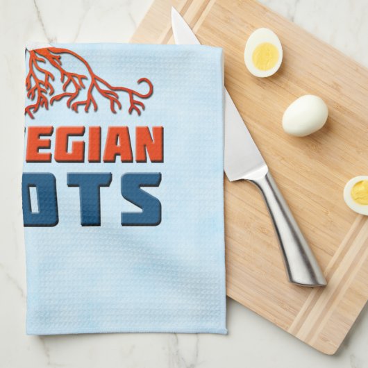 Norwegische Wurzeln Geschirrtuch (Viertel Falte)