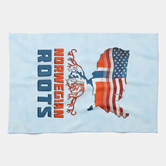 Norwegische Wurzeln Geschirrtuch (Horizontal)