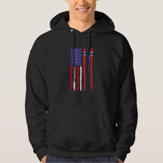 Norwegische Wurzeln Halbamerikanische Flagge Patri Hoodie