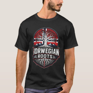 Norwegische Wurzeln Norwegen Flagge Familienbaum B T-Shirt