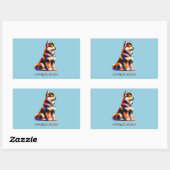 Norwegischer Buhound Hund Rechteckiger Aufkleber (Blatt)