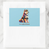 Norwegischer Buhound Hund Rechteckiger Aufkleber (Tasche)