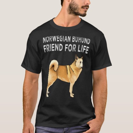 Norwegischer Buhund Friend for Life Dog Friendship T-Shirt (Vorderseite)