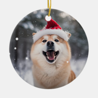 Norwegischer Buhund Hund Weihnachts-Keepake Keramik Ornament