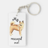 Norwegischer Buhund retten Schlüsselanhänger (Rückseite)