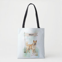 Norwegischer Buhund Wasserfarbe Personalisierter H