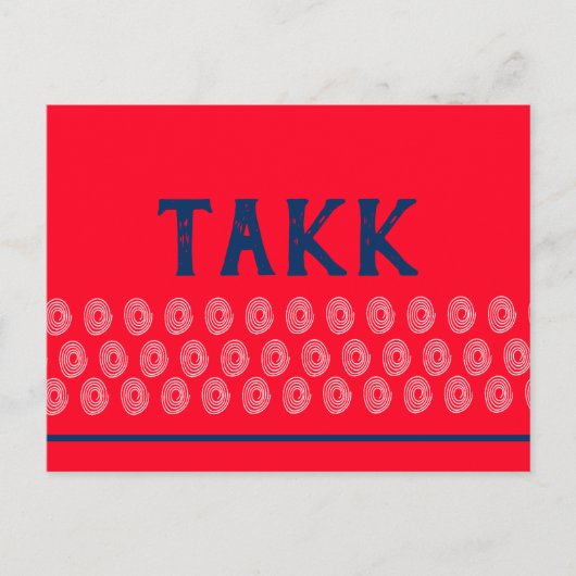 Norwegischer Dank Postkarte (Vorderseite)