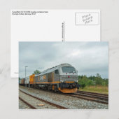 Norwegischer Diesel-Containerzug Postkarte (Vorne/Hinten)